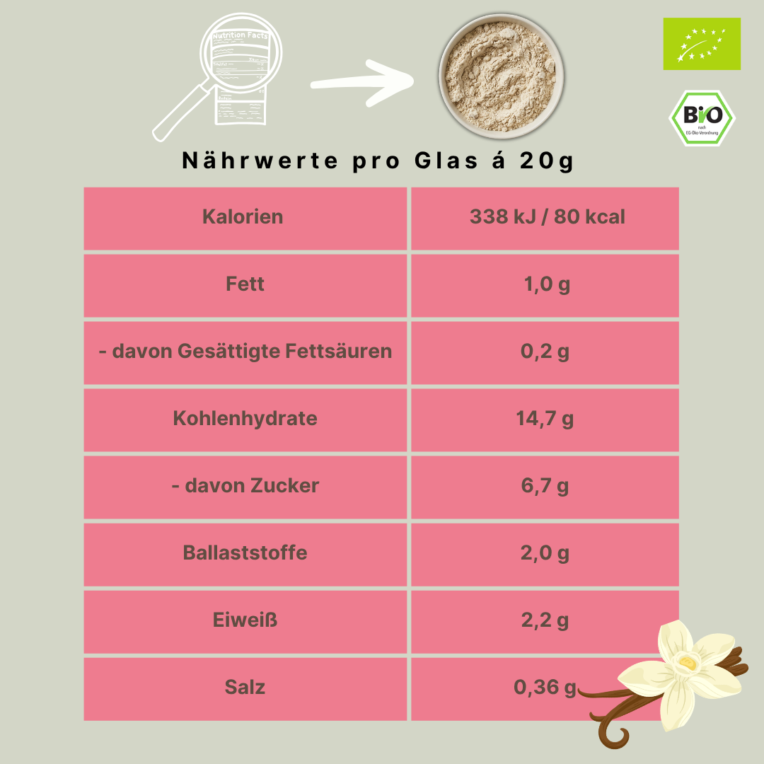 Bio Haferdrinkpulver | Bourbon Vanille mit Dattelsüße | vegan