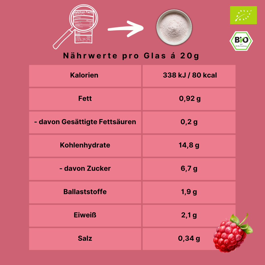 Bio Haferdrinkpulver | Himbeere mit Dattelsüße | vegan