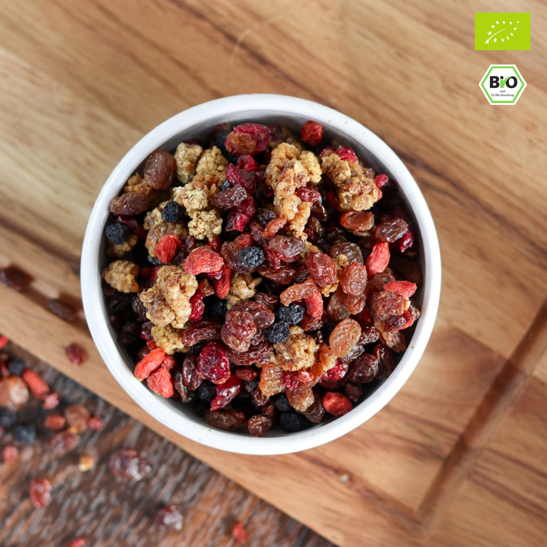 Bio Snack-Duo | Beerenstark + Bruchkernmischung | fruchtig & knackig