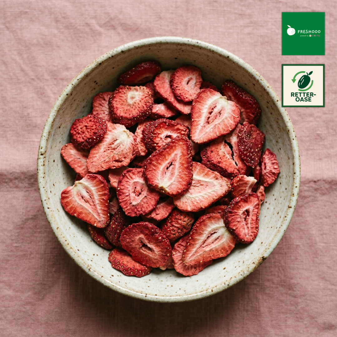 freshooo® Erdbeerscheiben gefriergetrocknet | fein & aromatisch | 100% Erdbeeren