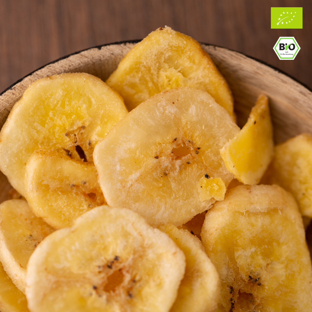Bio Bananenchips | ungesüßt | mit Kokosöl | knusprig & aromatisch