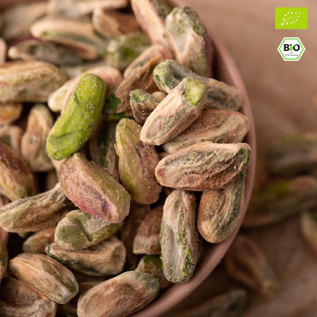 Bio Pistazienkerne | mit Haut | naturbelassen | aromatisch & knackig