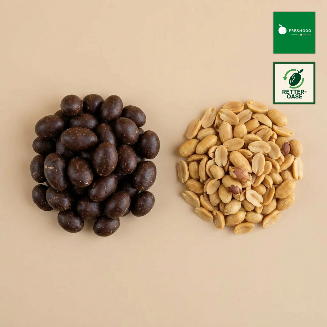 freshooo® Schoko-Erdnuss Crunch | Erdnüsse in Zartbitterschokolade