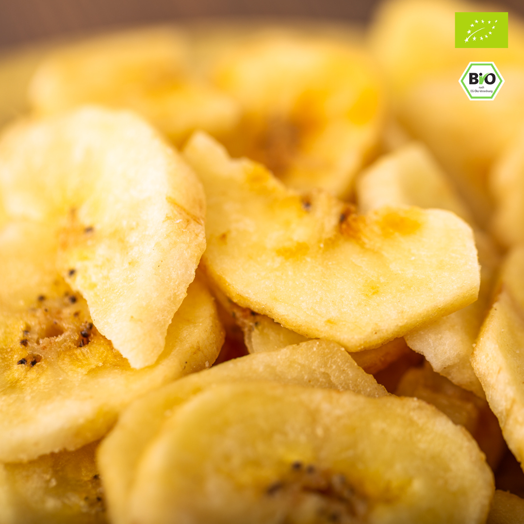 Bio Bananenchips | mit Rohrzucker gesüßt | knusprig & aromatisch