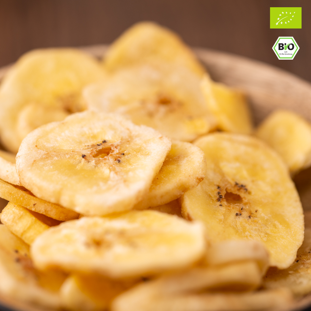 Bio Bananenchips | ungesüßt | mit Kokosöl | knusprig & aromatisch
