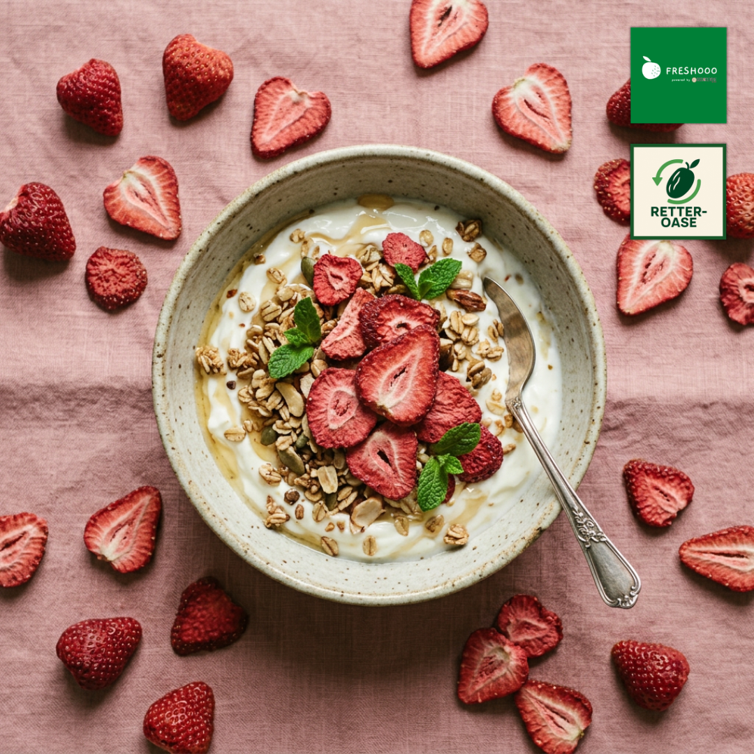 freshooo® Erdbeerscheiben gefriergetrocknet | fein & aromatisch | 100% Erdbeeren