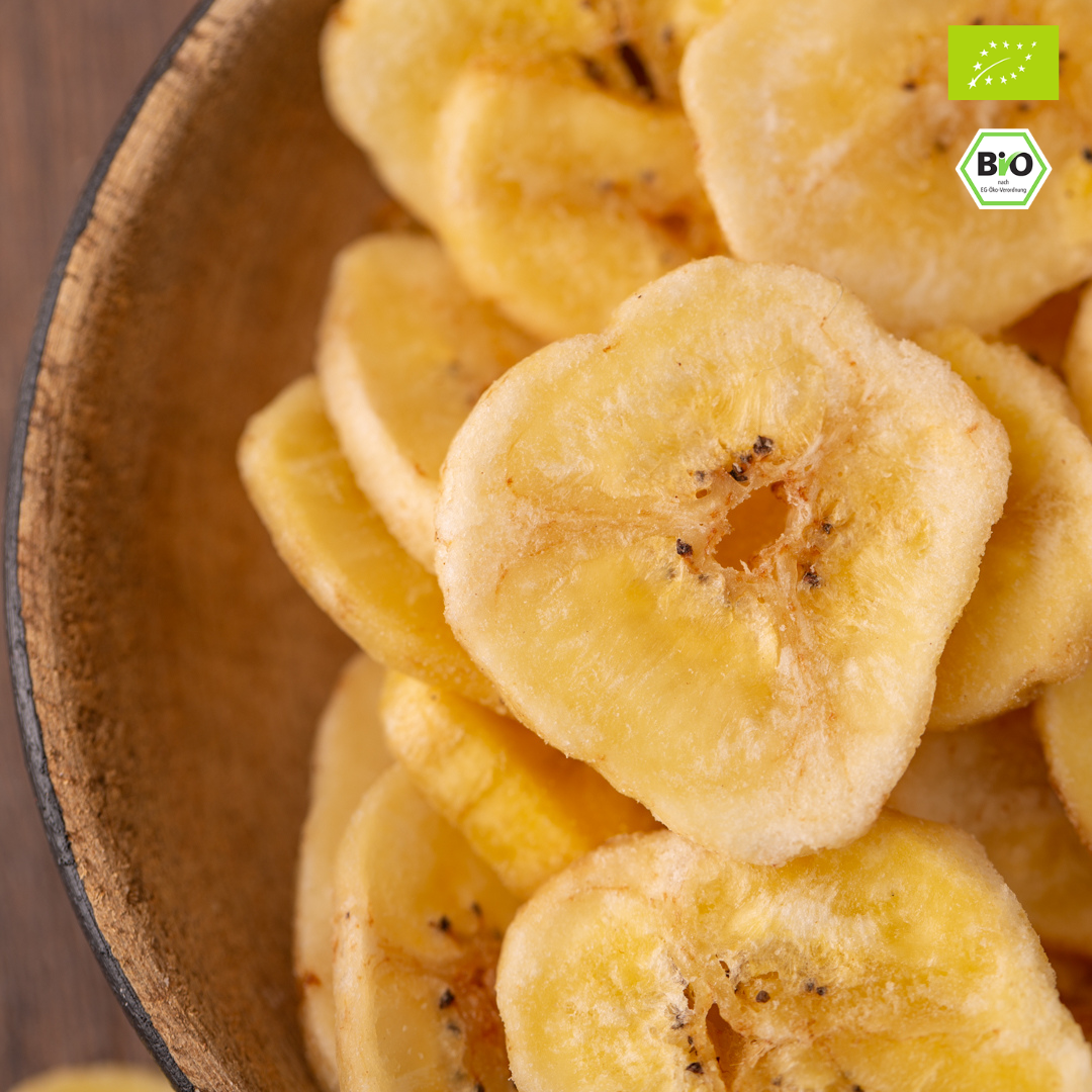 Bio Bananenchips | ungesüßt | mit Kokosöl | knusprig & aromatisch