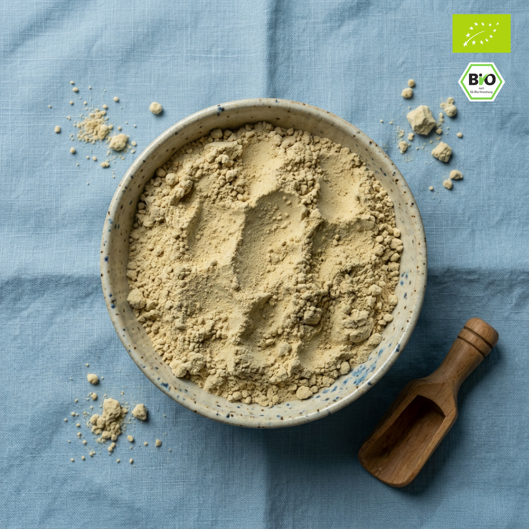 Bio "4-Kraft" Proteinpulver-Mix | Reis-, Erbse-, Hanf- & Kürbiskernprotein | vegan & 75% Protein
