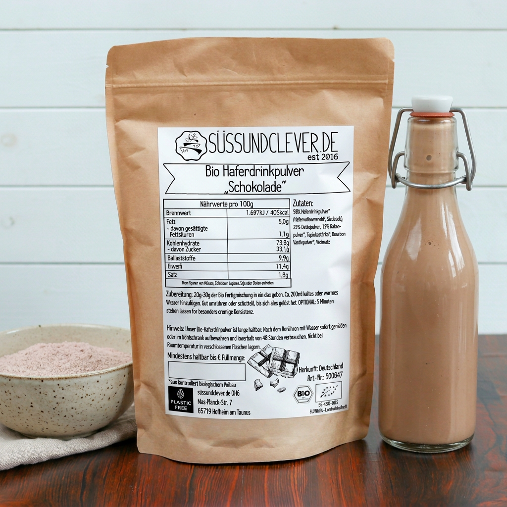 Bio Haferdrinkpulver | Schokolade mit Dattelsüße | vegan