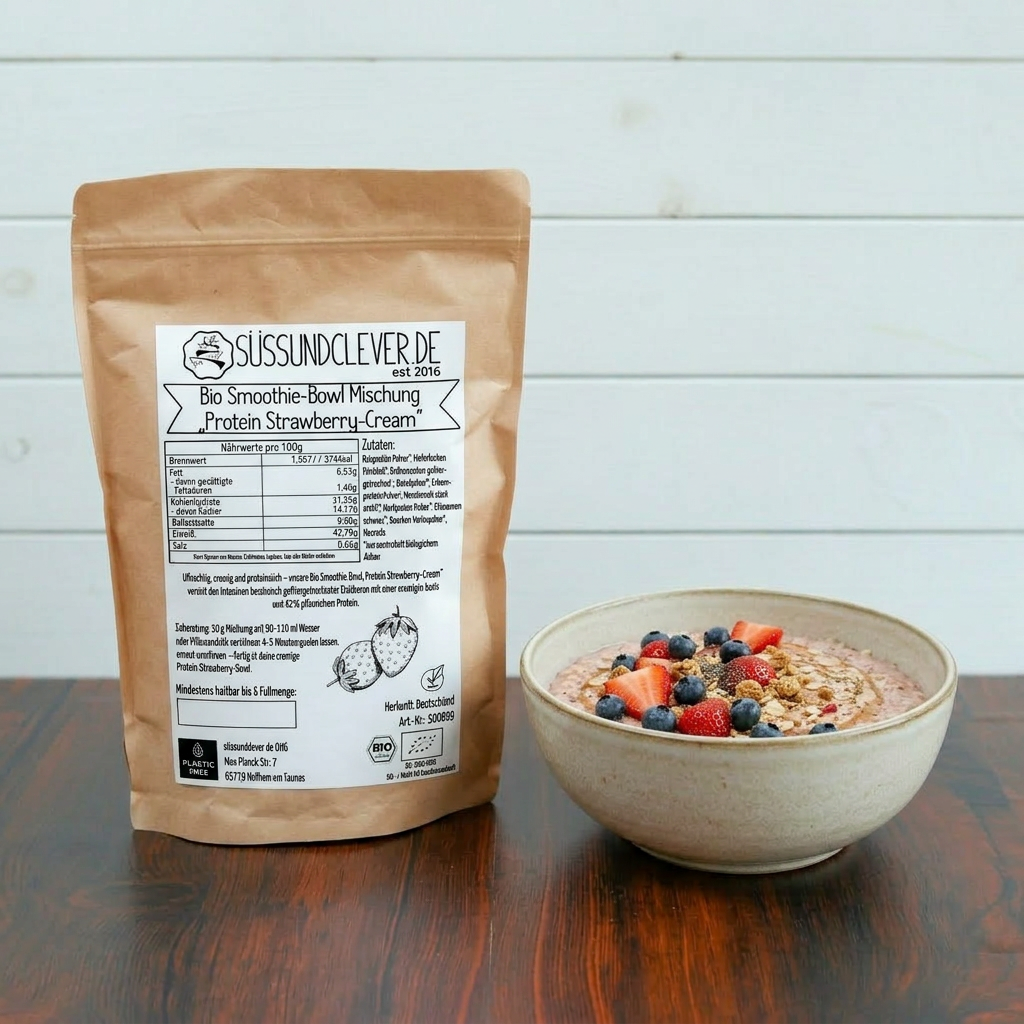 Bio Smoothie Bowl | "Protein Strawberry-Cream" | 42% Protein | Fertigmischung
