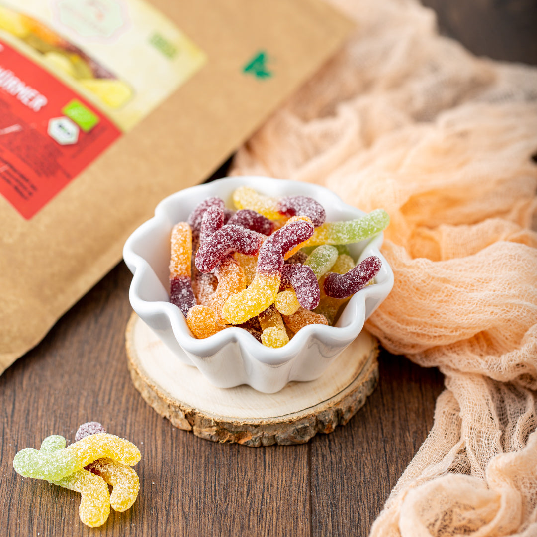 Bio saure Fruchtwürmer | vegan &amp; extra sauer