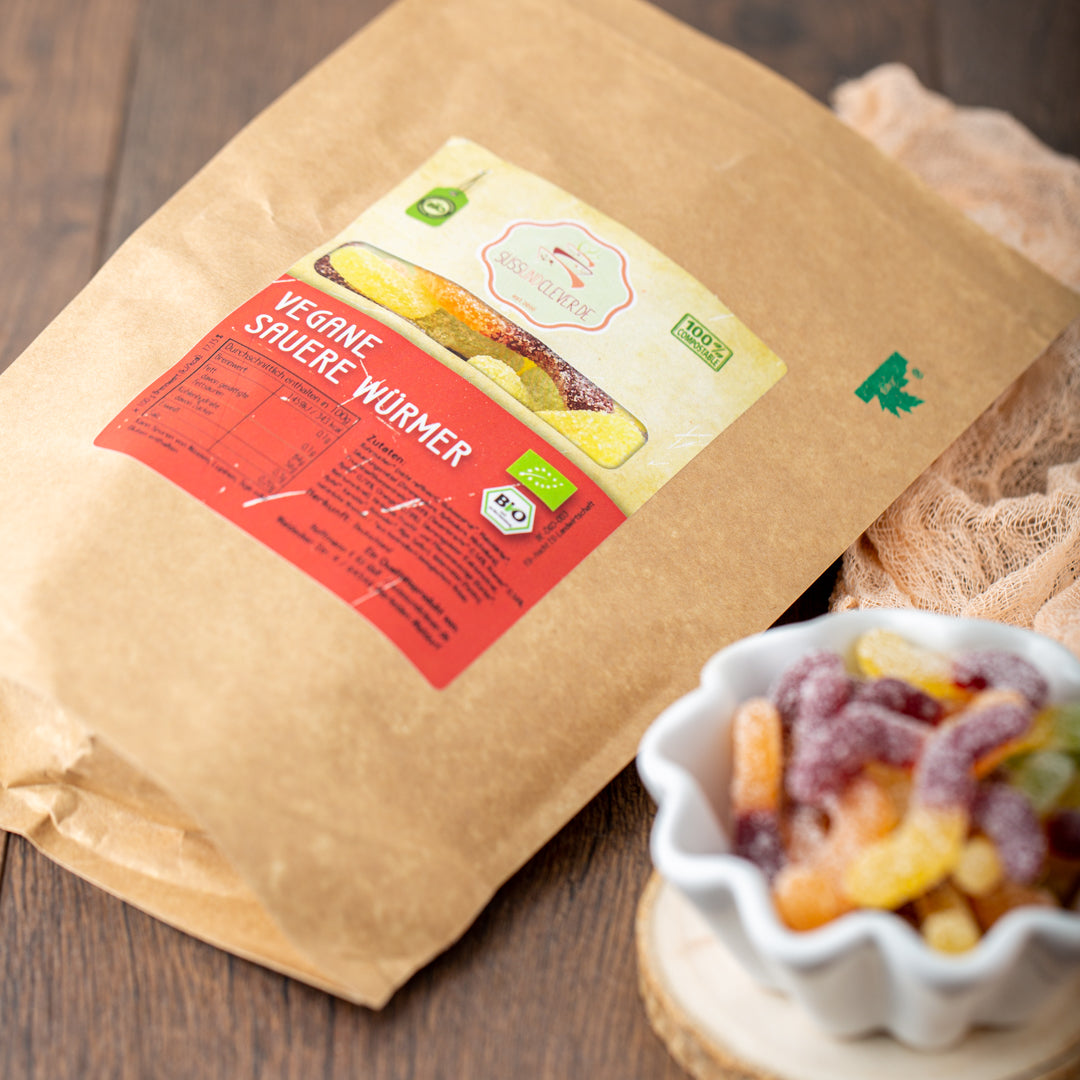 Bio saure Fruchtwürmer | vegan &amp; extra sauer
